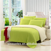 Suave manija de tela cepillada cama verde conjunto / sábana